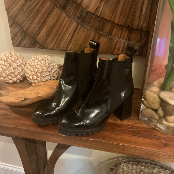 See by Chloe Women’s Mallory Lug-Sole Leather Boots, Color Black, Size EU 40 - Picture 3 of 8